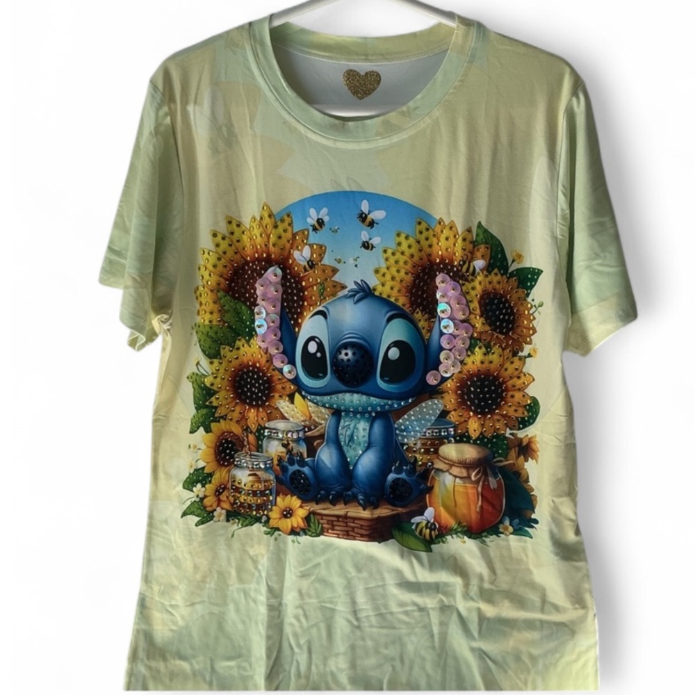 Stitch Women’s Tee With Glitter